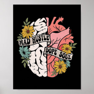 Póster Awaren por Salud Mental del Cerebro Floral de Soul