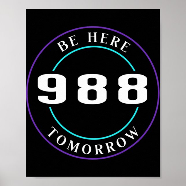 Póster Awareness 988 Suicide Prevention  (Frente)