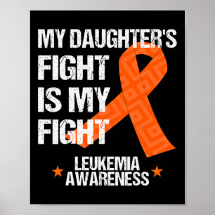 Póster Awareness Daughter Fight Naranja Ribbon Gift