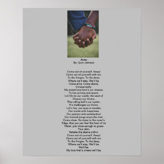 Póster Away Poster Poem