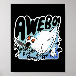 Póster Awebo Lagópodo Ártico Pájaro Lindo Meme de Interne