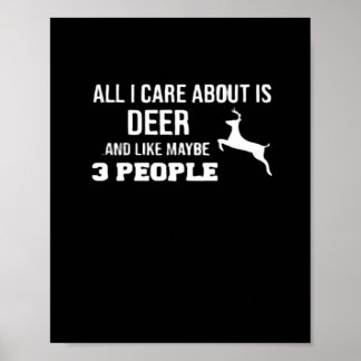 Póster Awesome Deer Lover Minimal Retro Style 