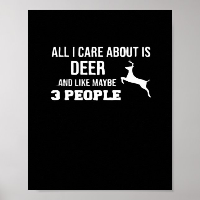 Póster Awesome Deer Lover Minimal Retro Style  (Frente)