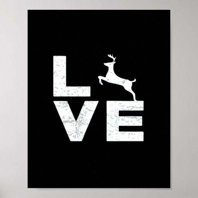 Póster Awesome Deer Lover Trendy Aesthetic Design  (Frente)