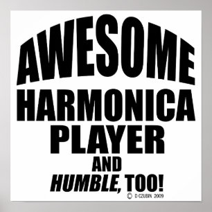 Póster Awesome Harmonica Player