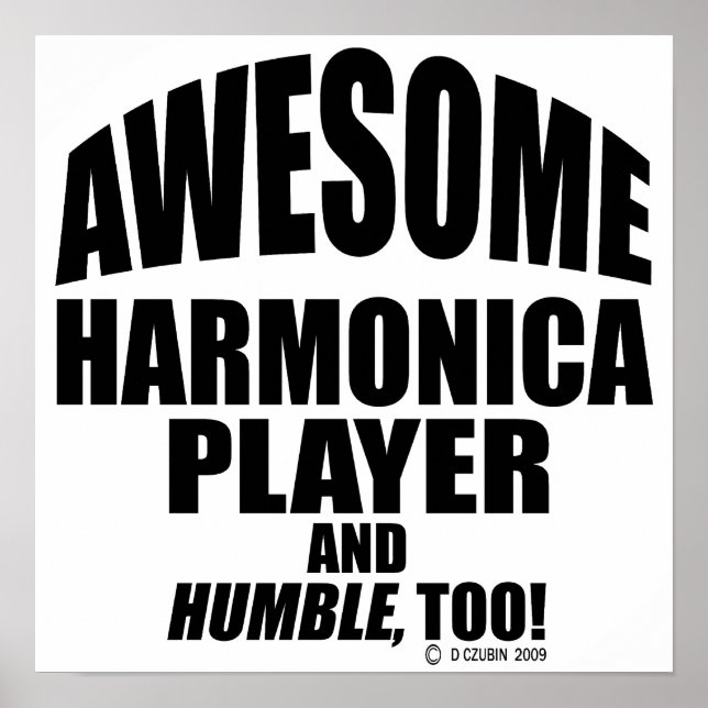 Póster Awesome Harmonica Player (Frente)