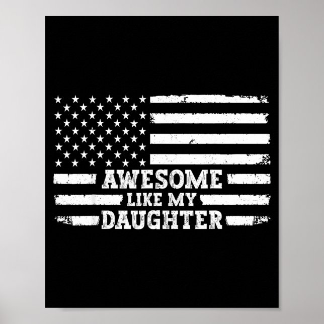 Póster Awesome Like My Daughter Men Funny  (Frente)