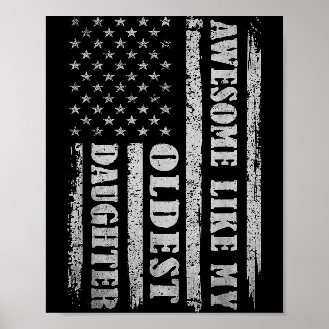 Póster Awesome Like My Oldest Daughter Men Funny For Dad  (Frente)