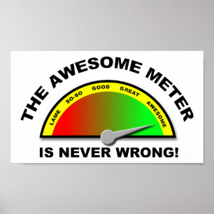 Póster Awesome Meter Funny Poster