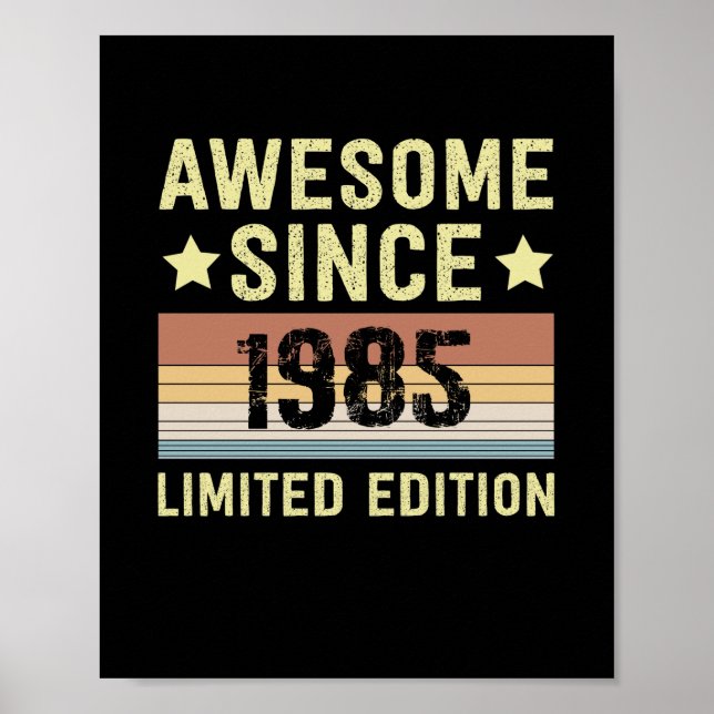 Póster Awesome Since 1985 Birthday (Frente)