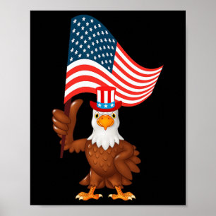 Póster Awsome Patriotic Eagle Usa Tee2