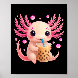Póster Axolotl Bubble Bo Tea Anime Cute Kawaii Chicas ado