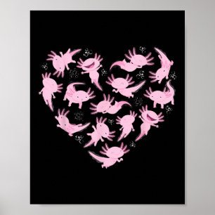Póster Axolotl Corazón Para Niños Axolotl Lover Axolotl K
