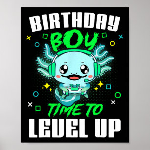 Póster Axolotl Cumpleaños Hora De Nacimiento De Nacimient
