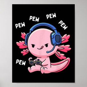Póster Axolotl Gaming Niños Niñas Anime Juego De Video Pe