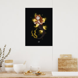 Póster AXOLOTL ILUMINANTE de Alexandra Dikaia