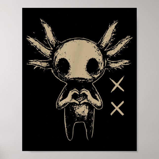Póster Axolotl Still Emo Goth  (Frente)