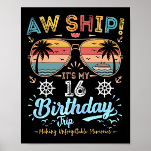 Póster ¡Ay Barco! Es mi viaje de cumpleaños número 16 Cru