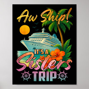Póster Ay Barco Es Un Viaje De Hermanas Vacaciones Crucer