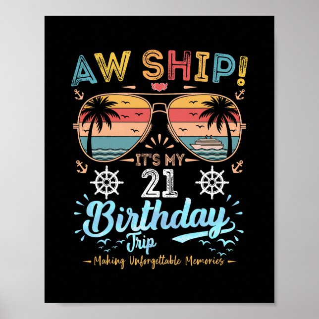 Póster ¡Ay Caramba! Es mi viaje de cumpleaños número 21  (Frente)