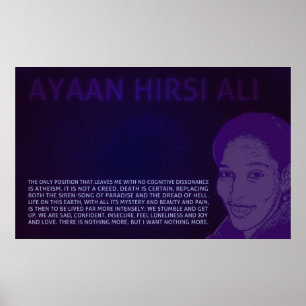 Póster Ayaan Hirsi Ali el   ningún poster cognoscitivo de