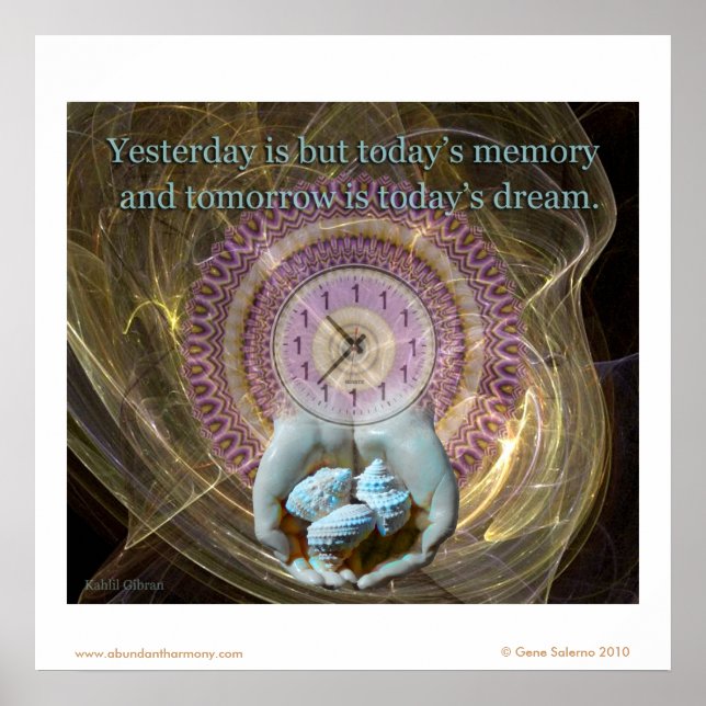 Póster Ayer es sólo la memoria de hoy... (Frente)