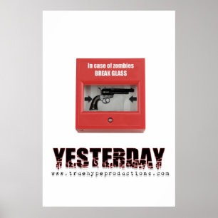 Póster Ayer vidrio de la rotura