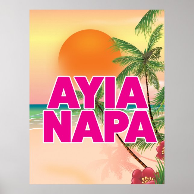 Póster Ayia Napa poster de vacaciones (Frente)