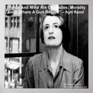 Póster Ayn Rand Graphic & Famous Cita Poster