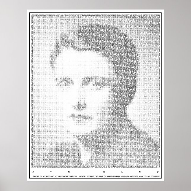 Póster Ayn Rand Oath of the Valley Poster (Frente)