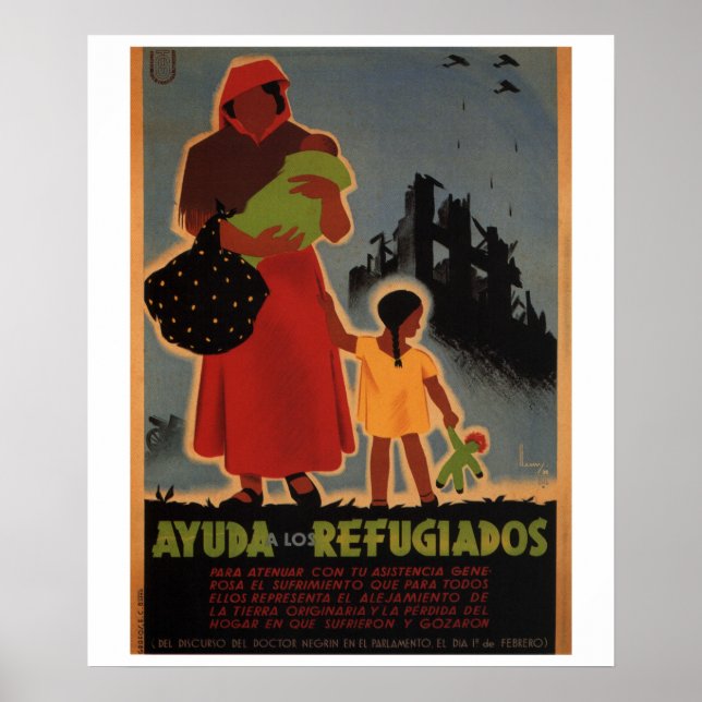 Póster Ayuda a los refugiados (1938)_Poster de propaganda (Frente)