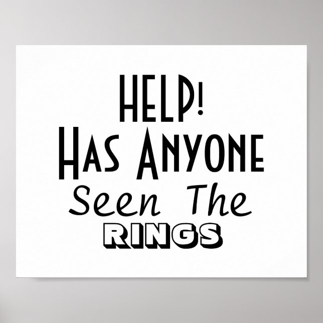 Póster Ayuda: Alguien Ha Visto El Rótulo Boda De Rings Fu (Frente)