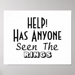 Póster Ayuda: Alguien Ha Visto El Rótulo Boda De Rings Fu