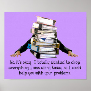 Póster Ayuda con su Rótulo divertido del poster de los