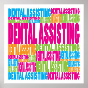 Póster Ayuda dental colorida