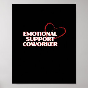 Póster Ayuda emocional Coworker Classic - Work Bestie Vir