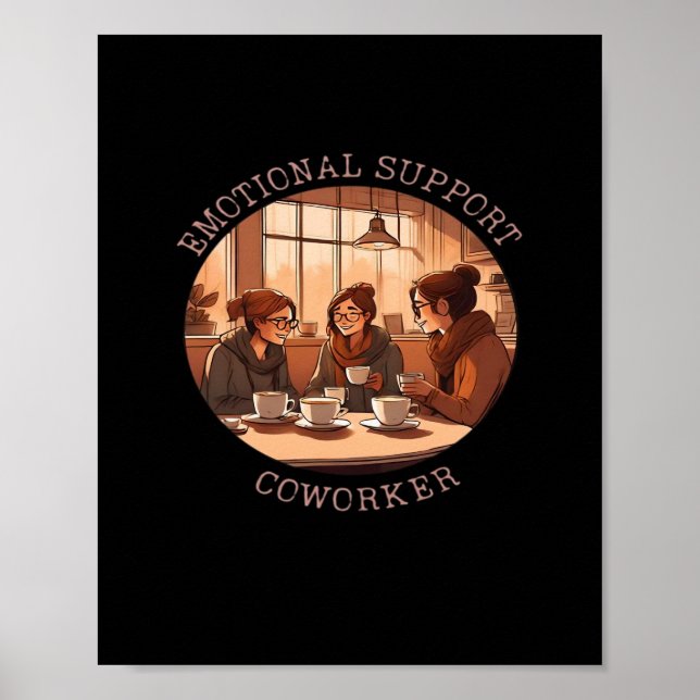 Póster Ayuda emocional Coworker Motivation Office Compa (Frente)