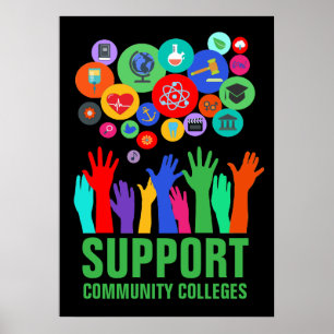 Póster Ayudar a los colegios comunitarios a acceder a la