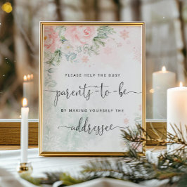 Póster Ayudar a los padres ocupados a abordar un sobre