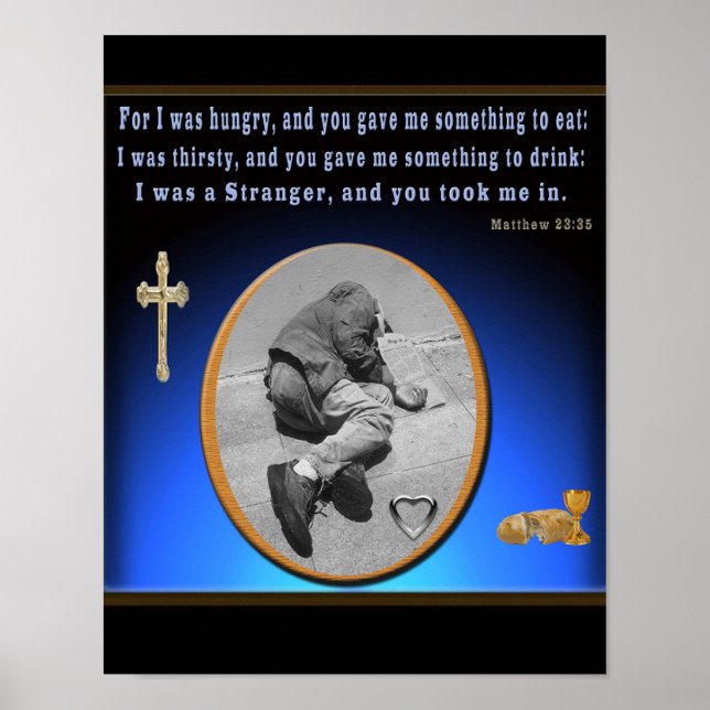 Póster Ayudar al poster sin hogar (Frente)