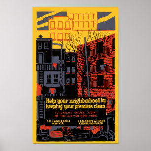 Póster Ayude a su vecindad