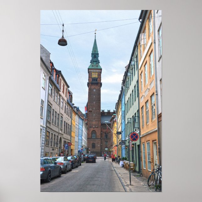 Póster Ayuntamiento de Copenhague, Dinamarca (Frente)