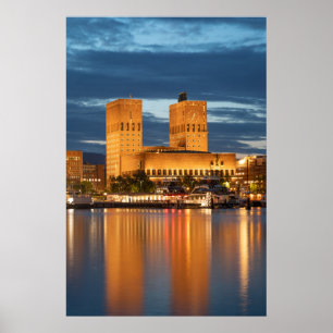 Póster Ayuntamiento de Oslo Noruega