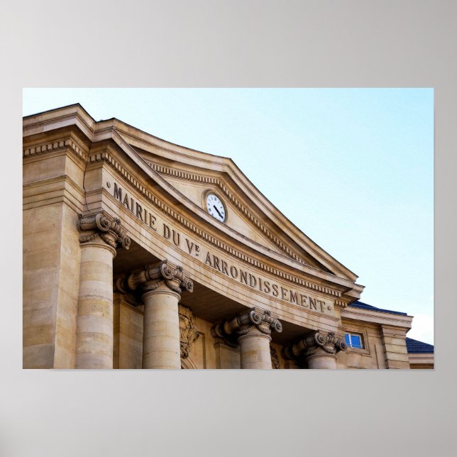 Póster Ayuntamiento del distrito 5 de París (Frente)