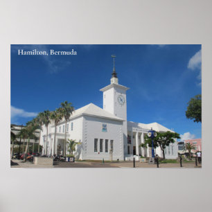 Póster Ayuntamiento y Centro de Artes, Hamilton, Bermudas
