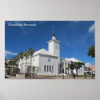 Póster Ayuntamiento y Centro de Artes, Hamilton, Bermudas