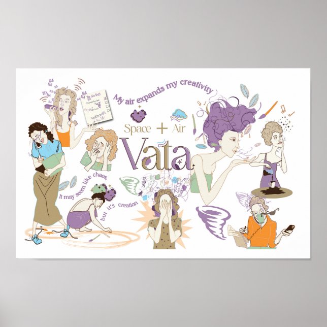 Póster Ayurveda Vata Dosha Poster (Frente)