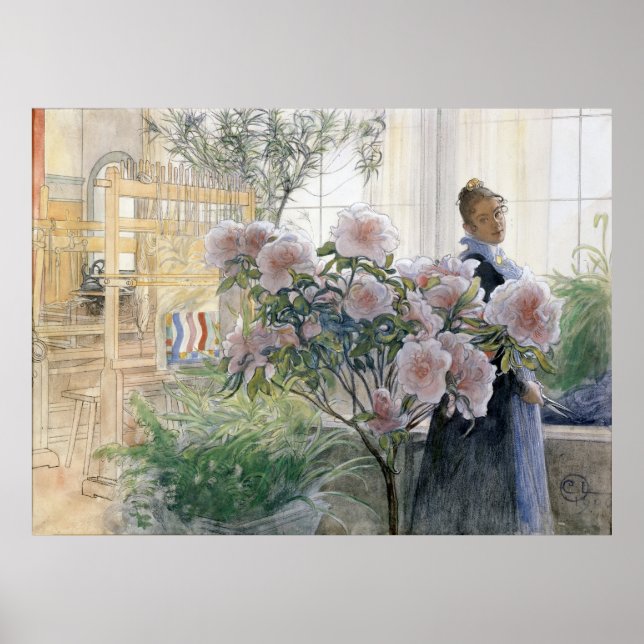 Póster Azalea por Carl Larsson (Frente)