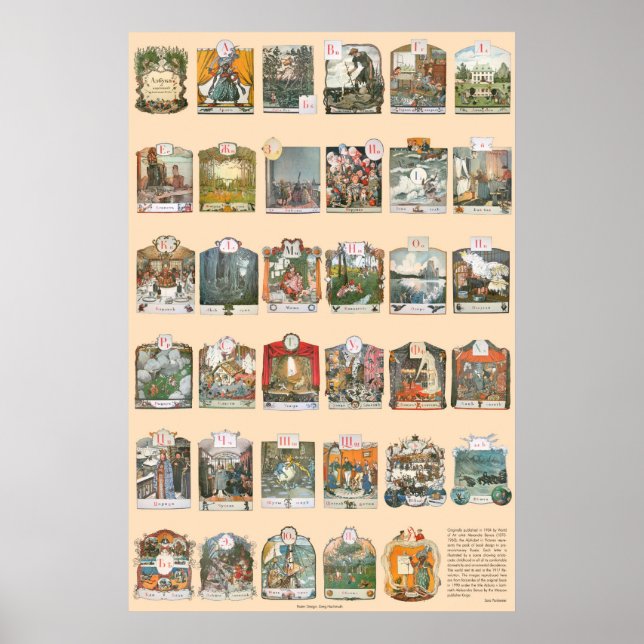 Póster Azbuka (alfabeto) por Alexander Benois (Frente)