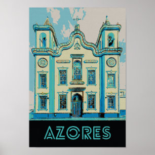 Póster Azores Terceira ilustracion Portugal